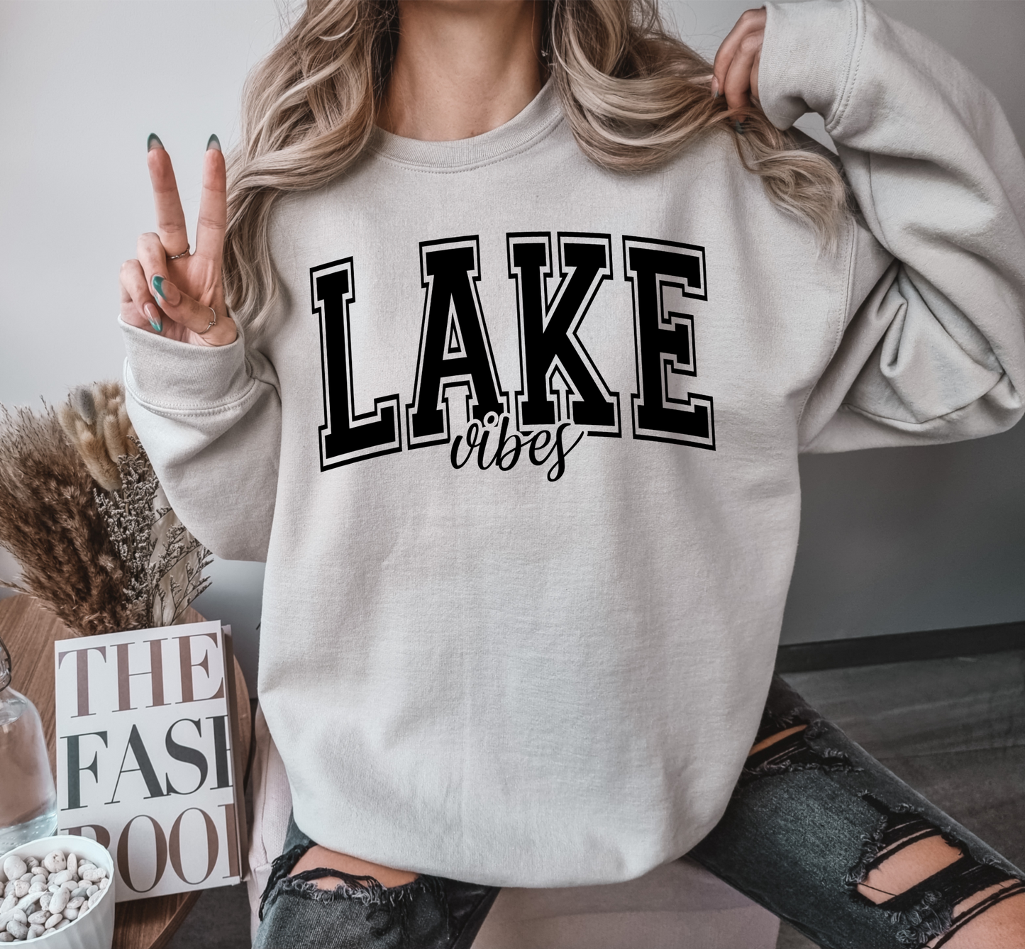 Lake Vibes Simple Crewneck