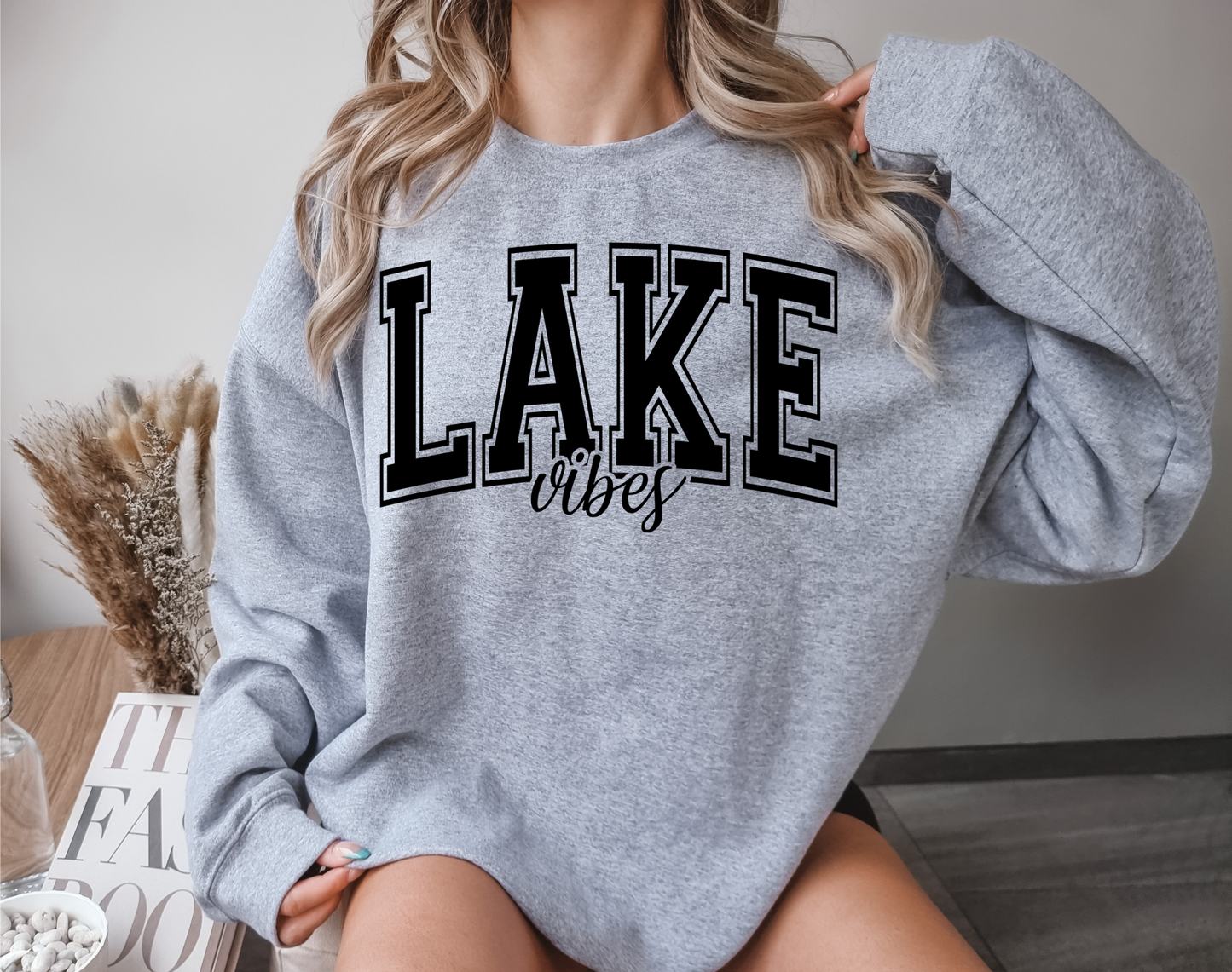 Lake Vibes Simple Crewneck