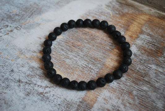 Black Beaded Bracelet