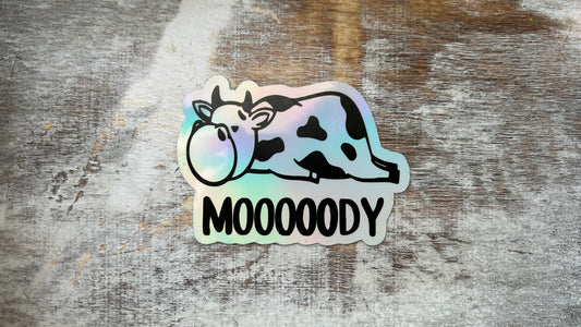 Moody Cow Sticker