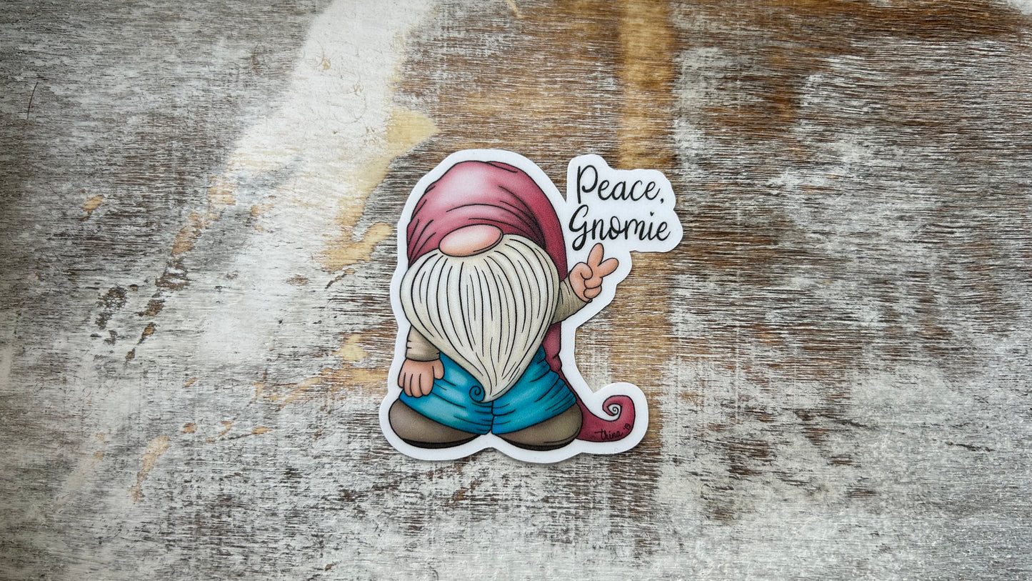 Peace Gnomie Sticker